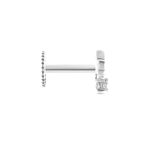 Goldener Piercing Ohrstecker mit weißen Topasen Amina
