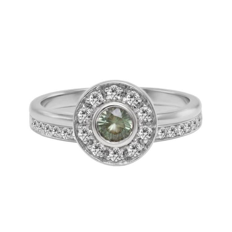 Verlobungsring-Set mit Alexandrit und Diamanten Evies