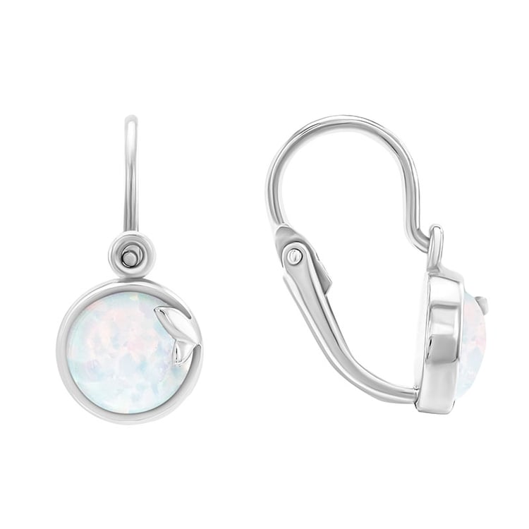 Kinderohrringe aus Gold mit weissen Opalen Yona 30947