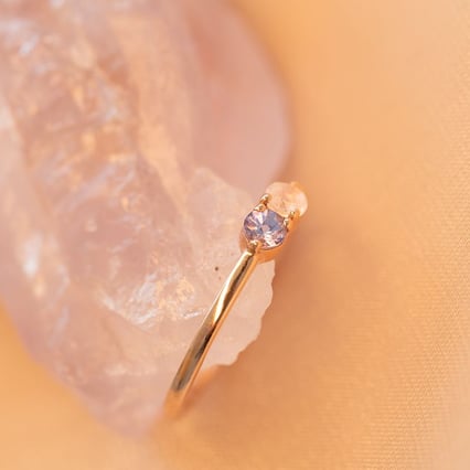 Duo-Ring mit Edelsteinen nach Wahl Cope