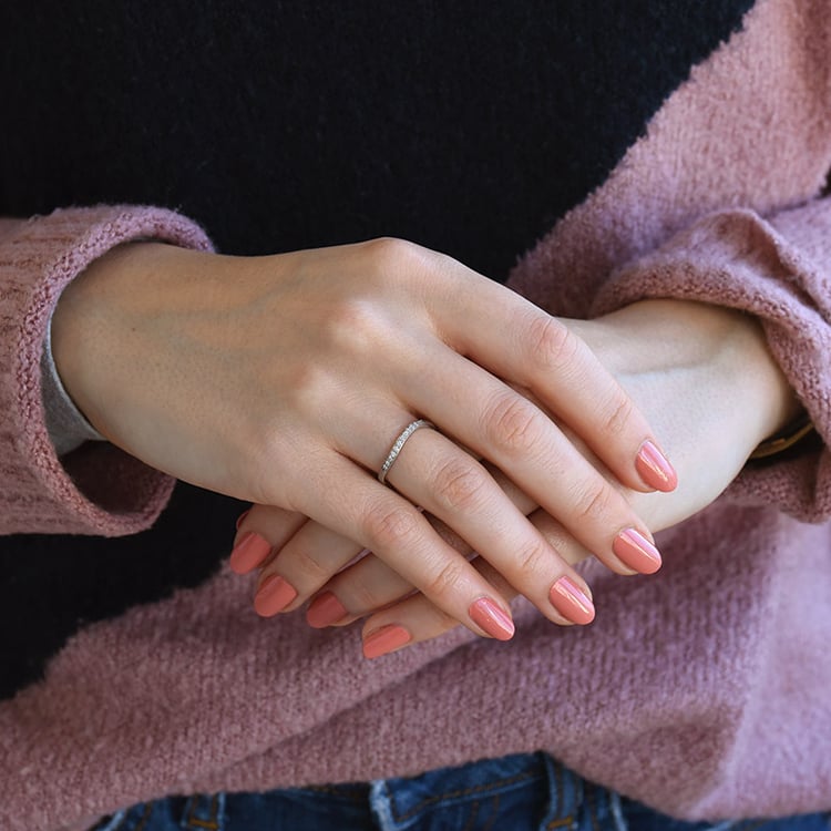 Geschmiedete Eheringe in Gold mit Diamanten Neziah 71630