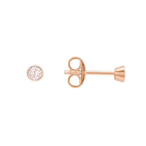 Minimalistische Bezel-Ohrringe mit Morganiten Tofine