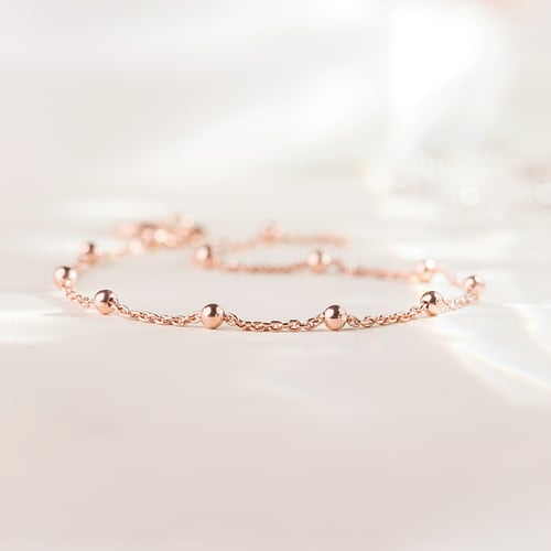 Silbernes Armband mit Kugeln 18 cm