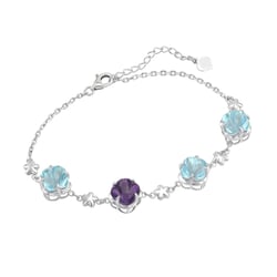 Goldenes Armband mit Topasen und Amethyst Heady