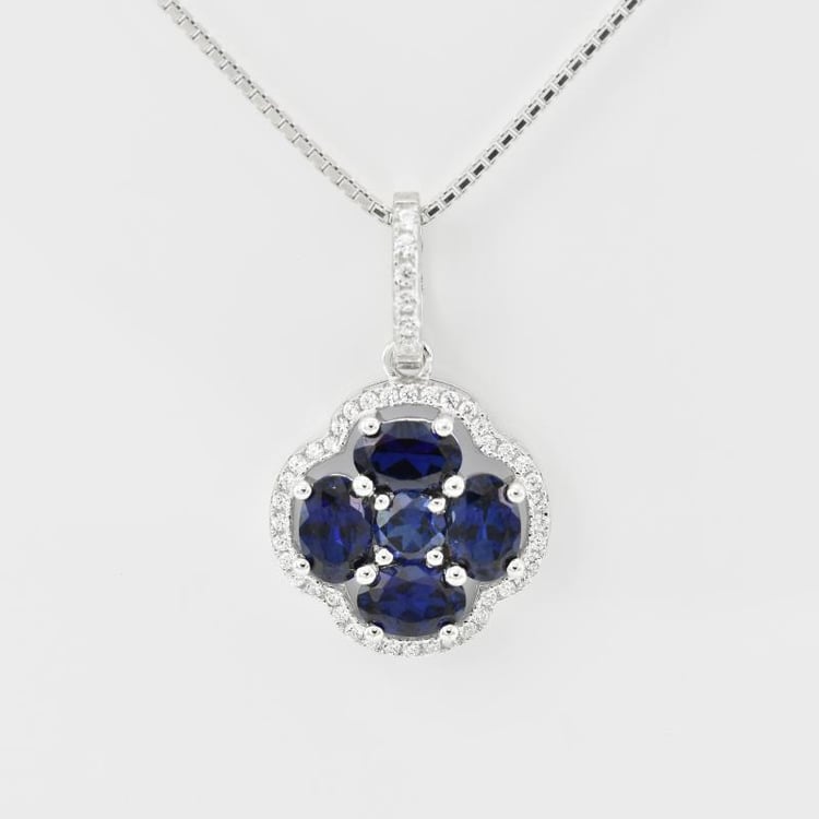 Silberanhänger voller Saphire Lexie 17625