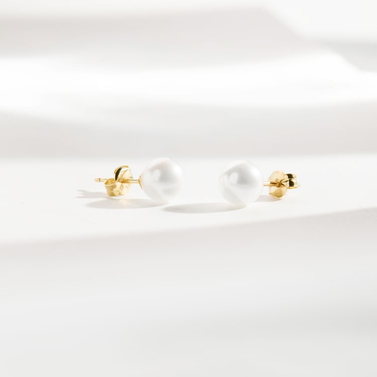 Perlenohrringe aus Gold Abira 165677