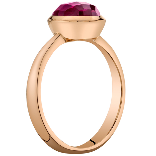 Ring mit Rubin in Rosegold 26023