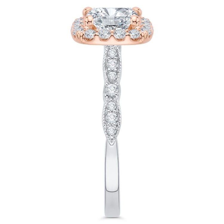 Bicolor Verlobungsring mit Diamanten 46270