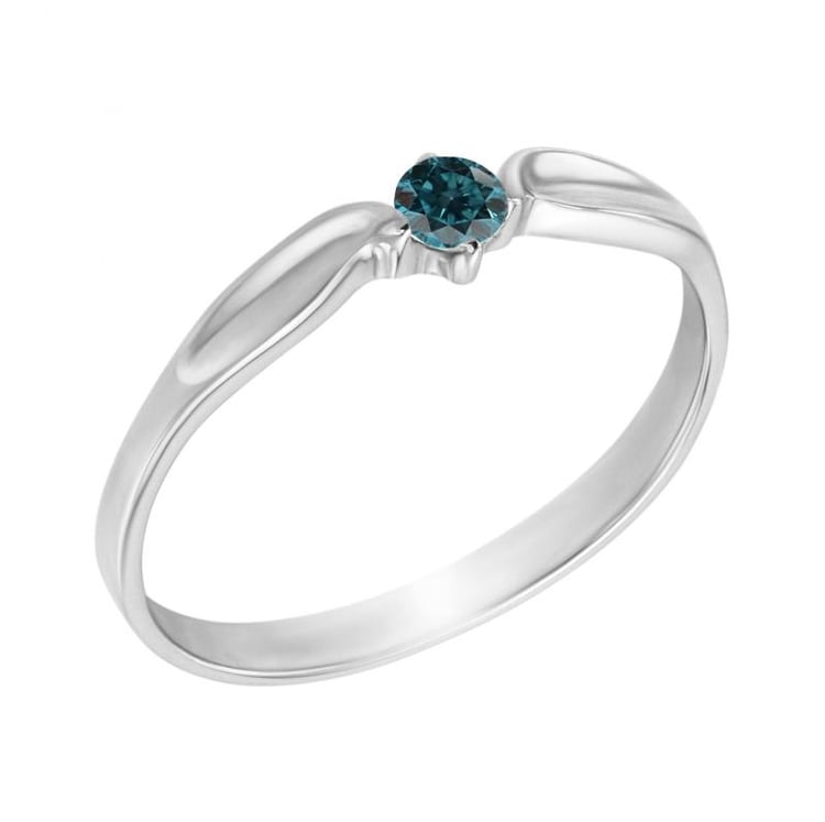 Ring mit blauem Diamanten
