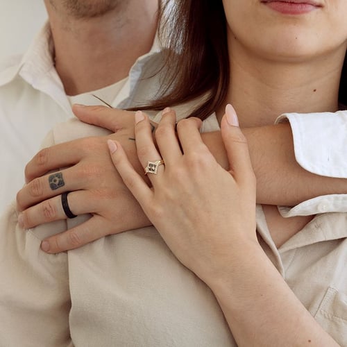 Ringset mit Salt and Pepper Diamant Guerra