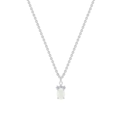 Silberner Anhänger mit einem Topas und Mondsteinen Kiri