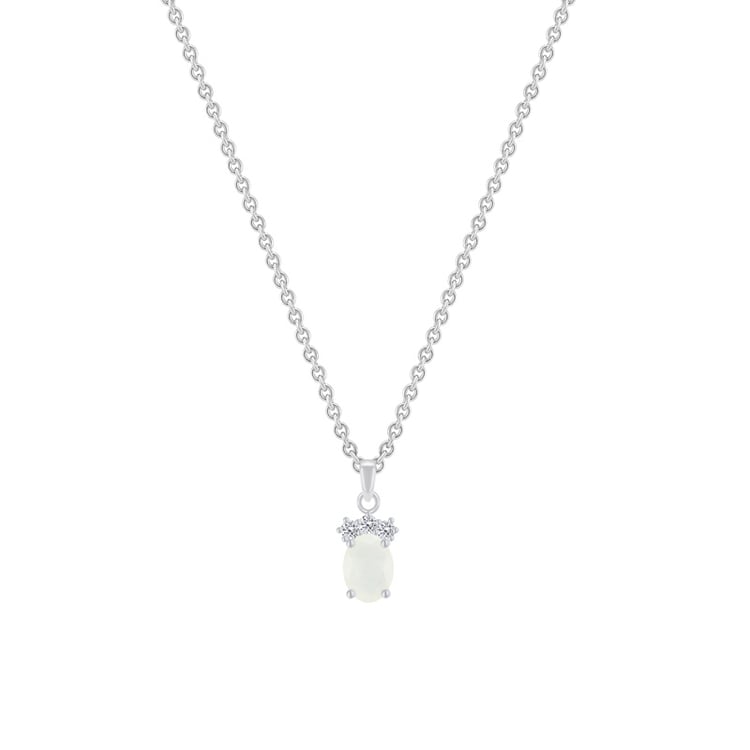 Silberner Anhänger mit einem Topas und Mondsteinen Kiri