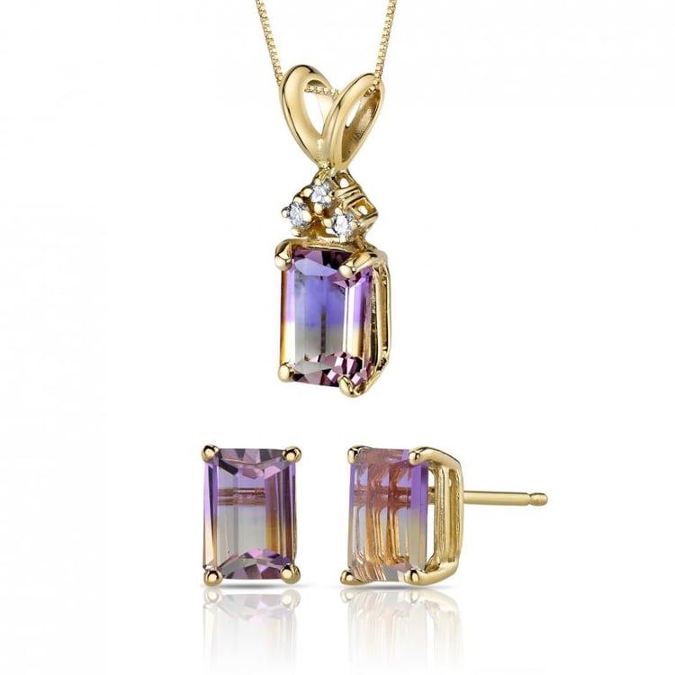 Kollektion an Goldschmuck mit Ametrin Yerachmiel