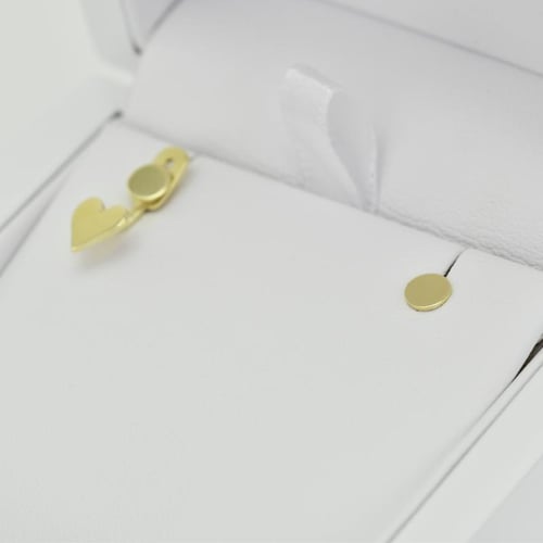 Goldene Ohrringe mit Herz 2 in 1 Arral
