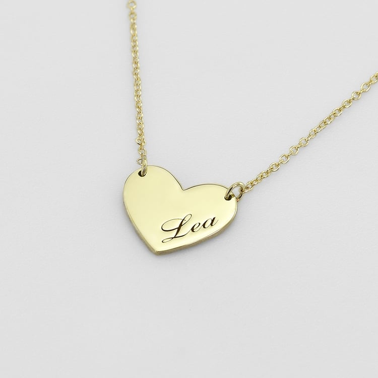 Anhänger aus Gold in Herz-Form mit personalisierter Gravur Atalia 58826