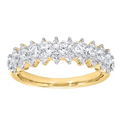 Half-Eternity-Ring aus Gold mit natürlichen Diamanten Govind