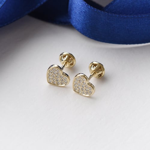Diamantohrringe in Herzfrom Sie