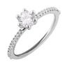Silberner Ring mit Moissaniten Cynthia
