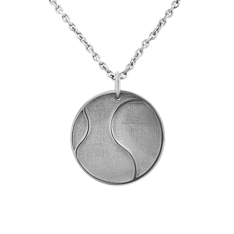 Silberner Anhänger Tennisball mit Gravur Ihrer Wahl Tennis 124131