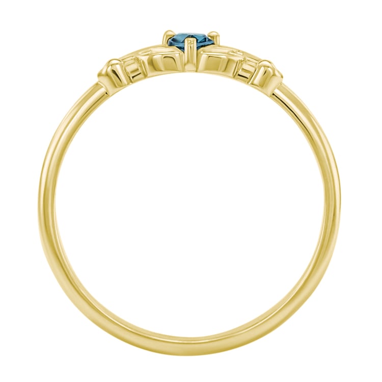 Herz-Ring in Gelbgold mit Topas 30387