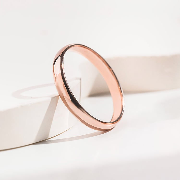 Abgerundete Eheringe aus Gold Ebie 157066