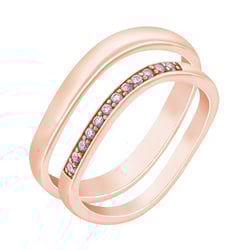 Unregelmäßige goldene Trauringe mit Diamanten Rahab