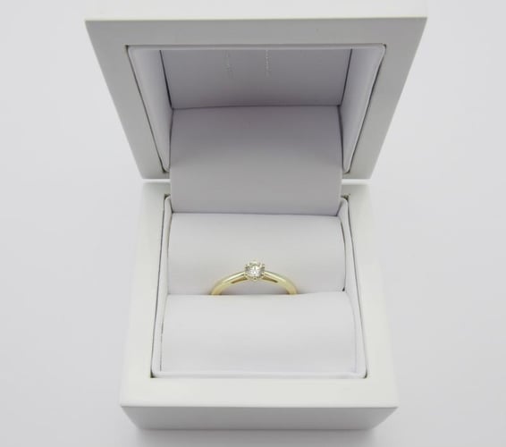 Goldring mit Moissanit Rima