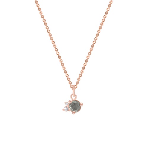 Goldener Anhänger mit Salt´n´Pepper Diamanten Niria