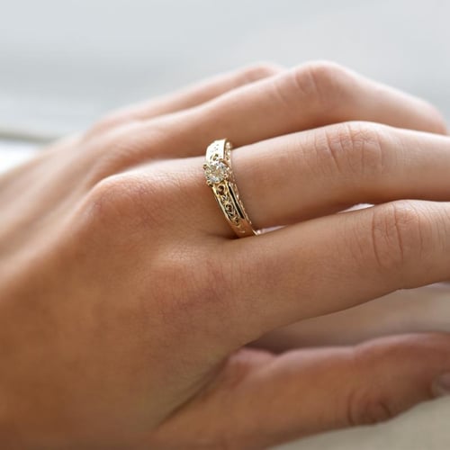 Vintage Verlobungsring mit Lab Grown Diamant Lerien