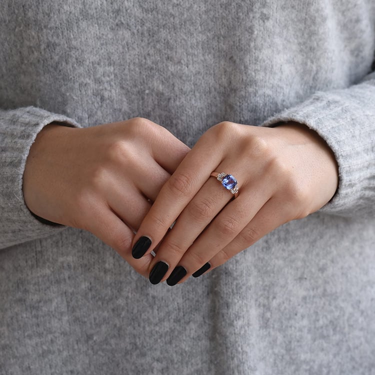 Goldring mit Tansanit 72315