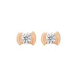 Minimalistische goldene Ohrstecker mit Diamanten Vilhelmina