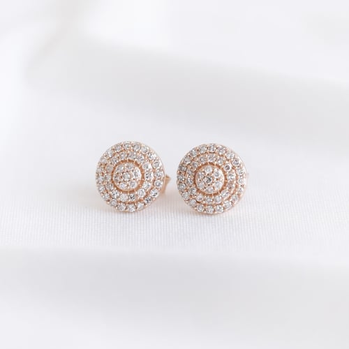Silberne runde Ohrstecker mit Lab Grown Diamanten Cornelia
