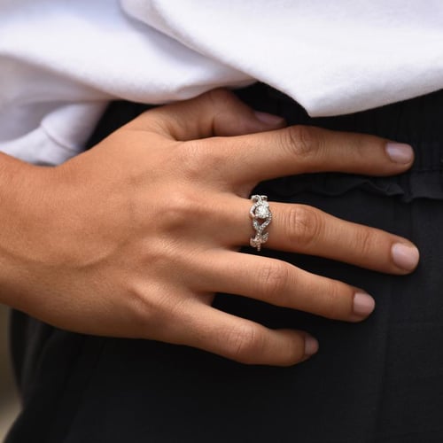 Vintage-Verlobungsring mit Diamanten Vindo