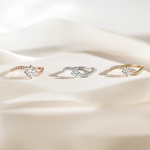 Unkonventioneller Verlobungsring mit Diamanten Elise