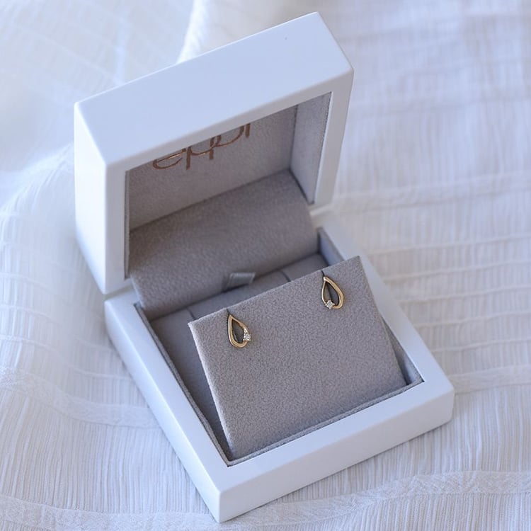 Schmuckset aus Gold in Tropfenform mit Diamanten Rainey 66415