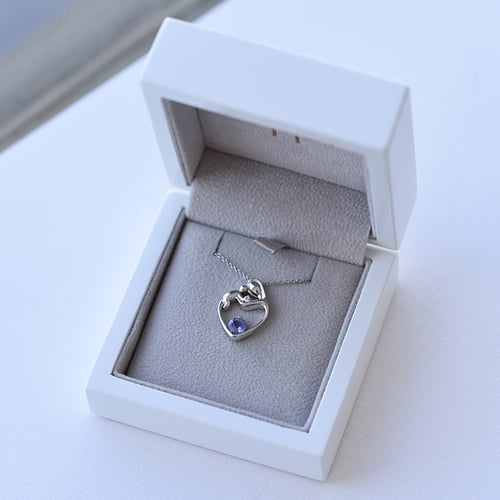 Anhänger Mutter und Kind mit Tansanit und Diamant Ella