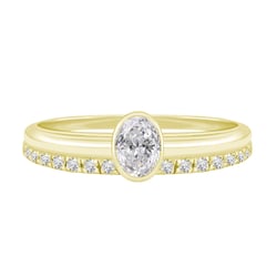 Goldenes Verlobungsset mit Diamant Iline