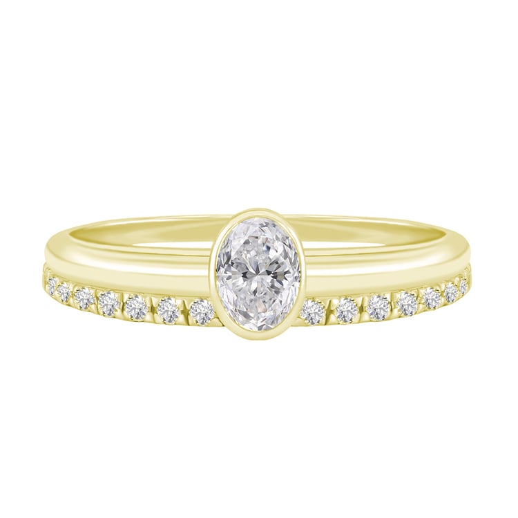 Goldenes Verlobungsset mit Diamant Iline 37336