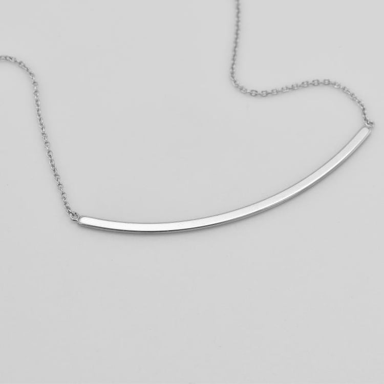 Minimalistische abgerundete Halskette aus Silber Brynlee 42359
