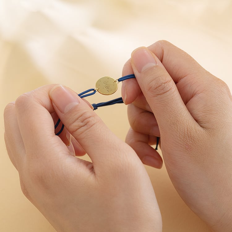 String-Armband Der Kleine Prinz mit Rose und Gravur 121156