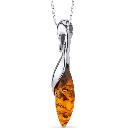 Schmuckset aus Silber mit Bernsteinen Stine