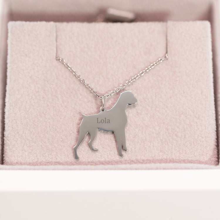 Anhänger in Form eines Hundes mit Gravur Boxer 98943