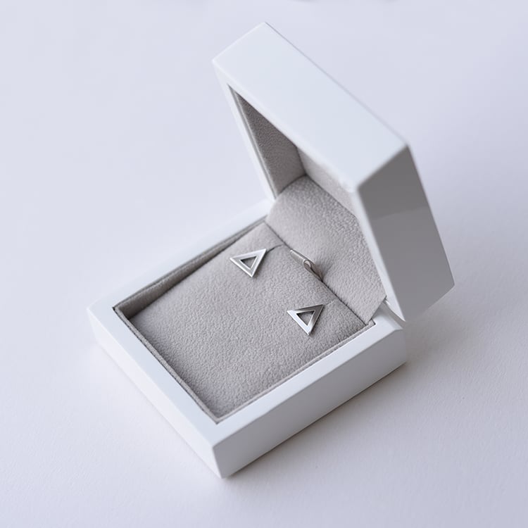 Goldene maxi Dreieck-Ohrringe Beli 59311