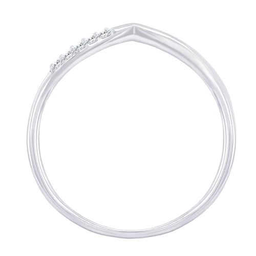 Silberner Ring in V-Form mit Lab Grown Diamanten Annelisa