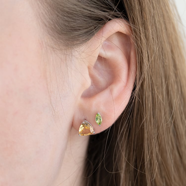 Silberne Ohrstecker mit Citrinen Nellie 124188