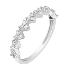 Eternity-Ring mit Herzen und Diamanten Mihai