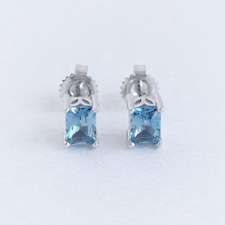 Silberne Ohrringe mit blauen Topasen Amodini 96445