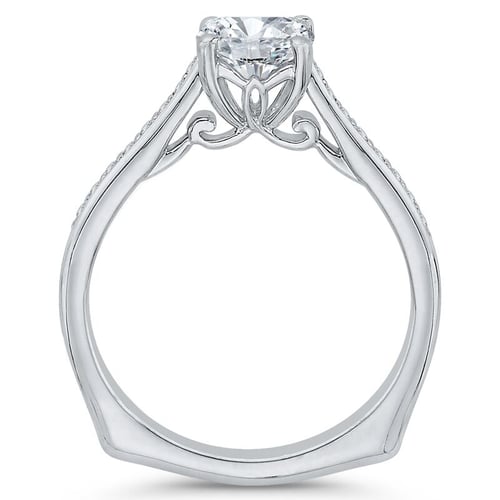 Verlobungsring mit Moissanit und Lab Grown Diamanten Ulani