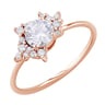 Cluster Verlobungsring mit Moissanit und Lab Grown Diamanten Talisha