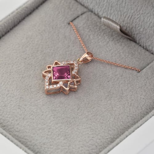 Anhänger mit Turmalin und Diamanten Kieran
